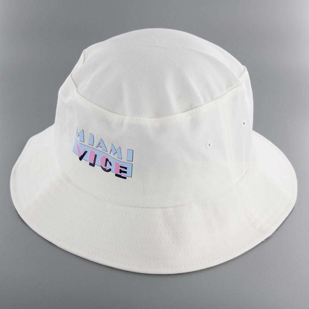 Merchode Miami Vice Logo bucket hat white - Shop-Tetuan