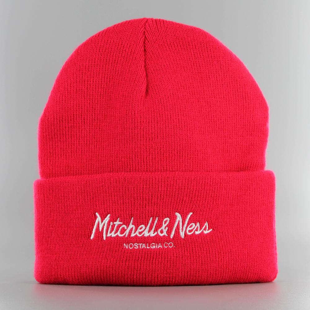 Mitchell & Ness Pinscript cuff knit red - Shop-Tetuan