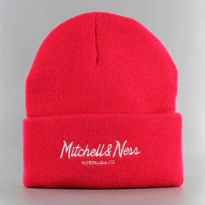 Mitchell & Ness Pinscript cuff knit red - Shop-Tetuan