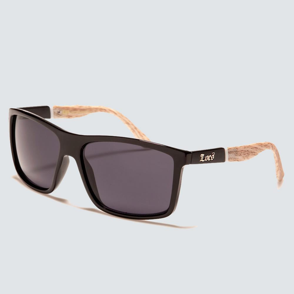Locs Classic Wood Print Sunglasses black/wood light2 - Shop-Tetuan