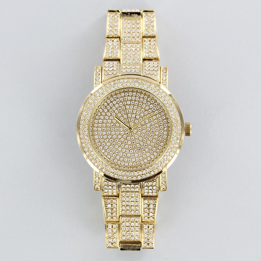 NY London Classic Bling Crystals Dial fashion watch gold - Shop-Tetuan