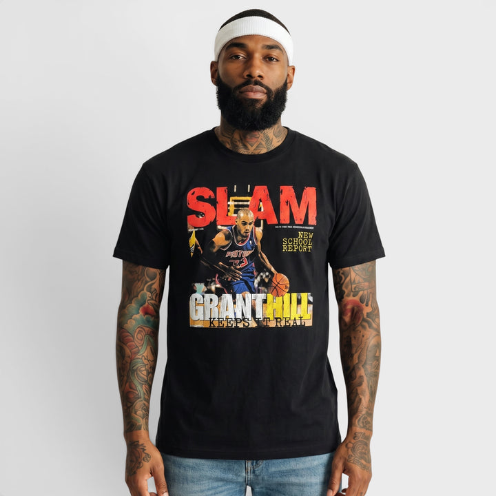 Mitchell &amp; Ness NBA Boxy Slam tee D Pistons Grant Hill black - Shop-Tetuan