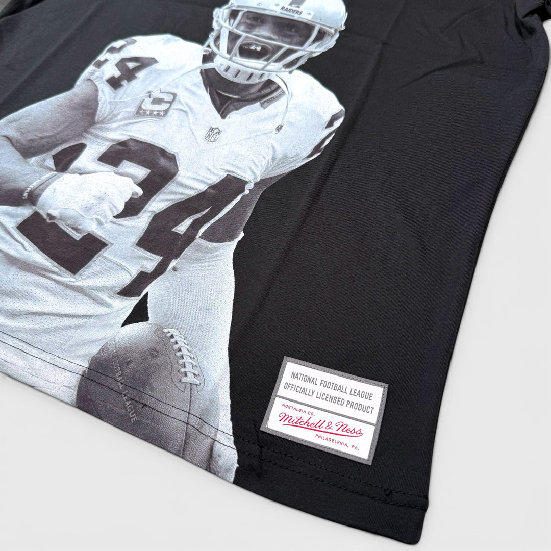 Mitchell &amp; Ness Player SS Tee Charles Woodson O Raiders Black