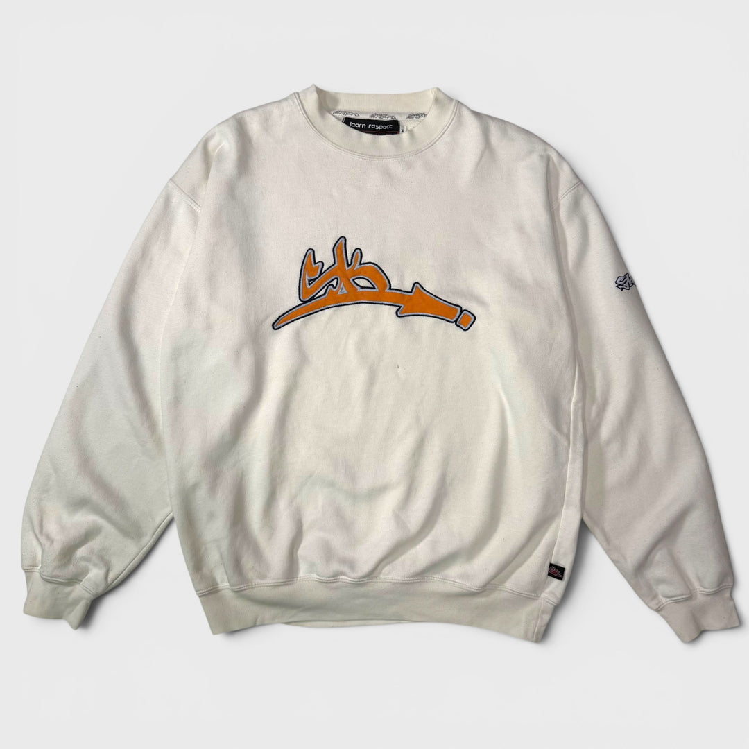 Skulk Learn Respect  Vintage college white M