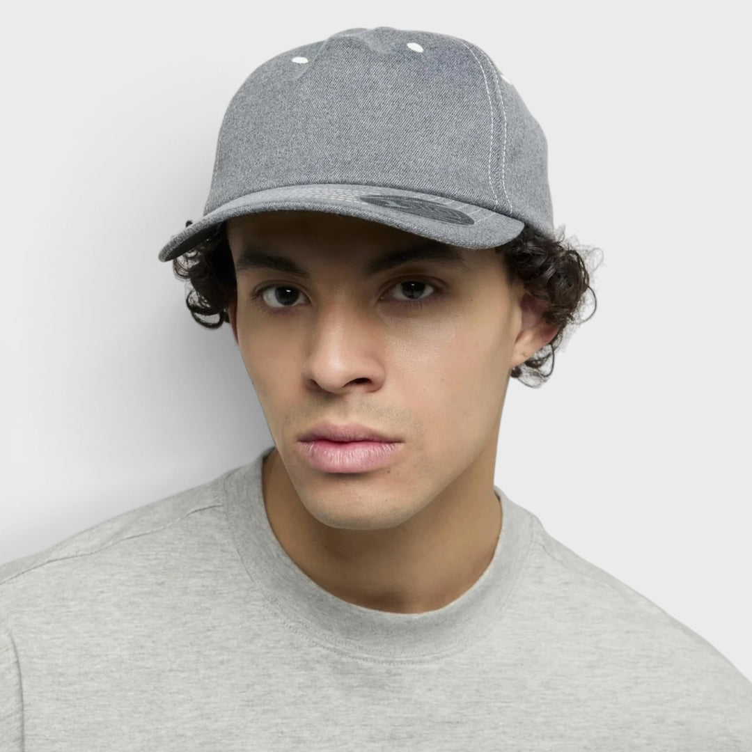 Yupoong 110 Melton Wooly Serge snapback heathercharcoal - Shop-Tetuan