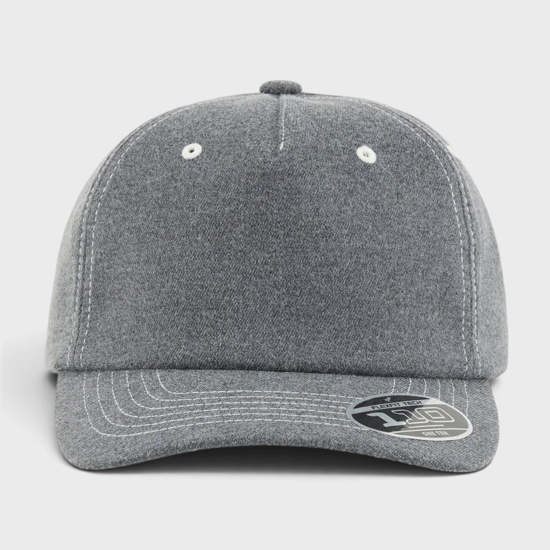 Yupoong 110 Melton Wooly Serge snapback heathercharcoal - Shop-Tetuan