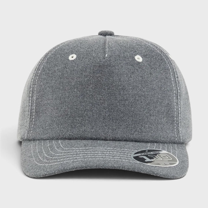 Yupoong 110 Melton Wooly Serge snapback heathercharcoal - Shop-Tetuan