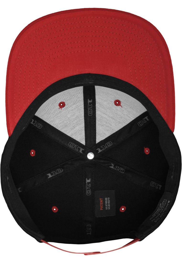 110 Fitted Snapback black/red - Shop-Tetuan