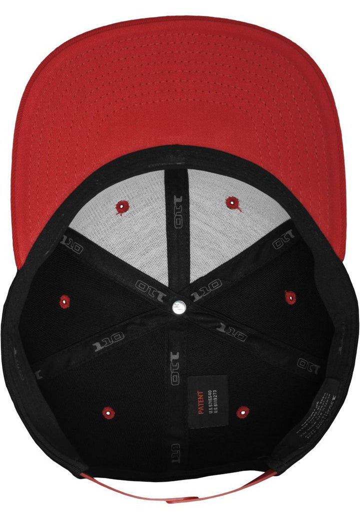 110 Fitted Snapback black/red - Shop-Tetuan