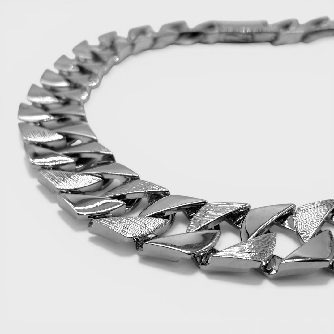 Chunky Curb Chain Necklace 24mm x 24INCH silver - Shop-Tetuan