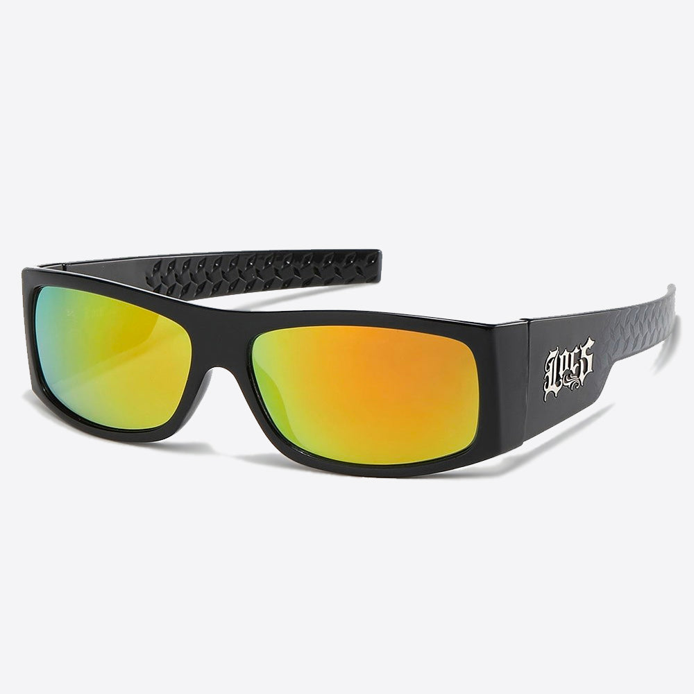 Locs Rectangle Sunglasses blk/yellow - Shop-Tetuan