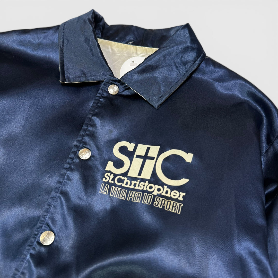 St. Christopher La Vita Per Lo Sport Reversible Vintage Coach jacket navy/white L - Shop-Tetuan