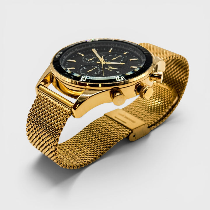 NY London Mesh Bracelet Watch gold/black