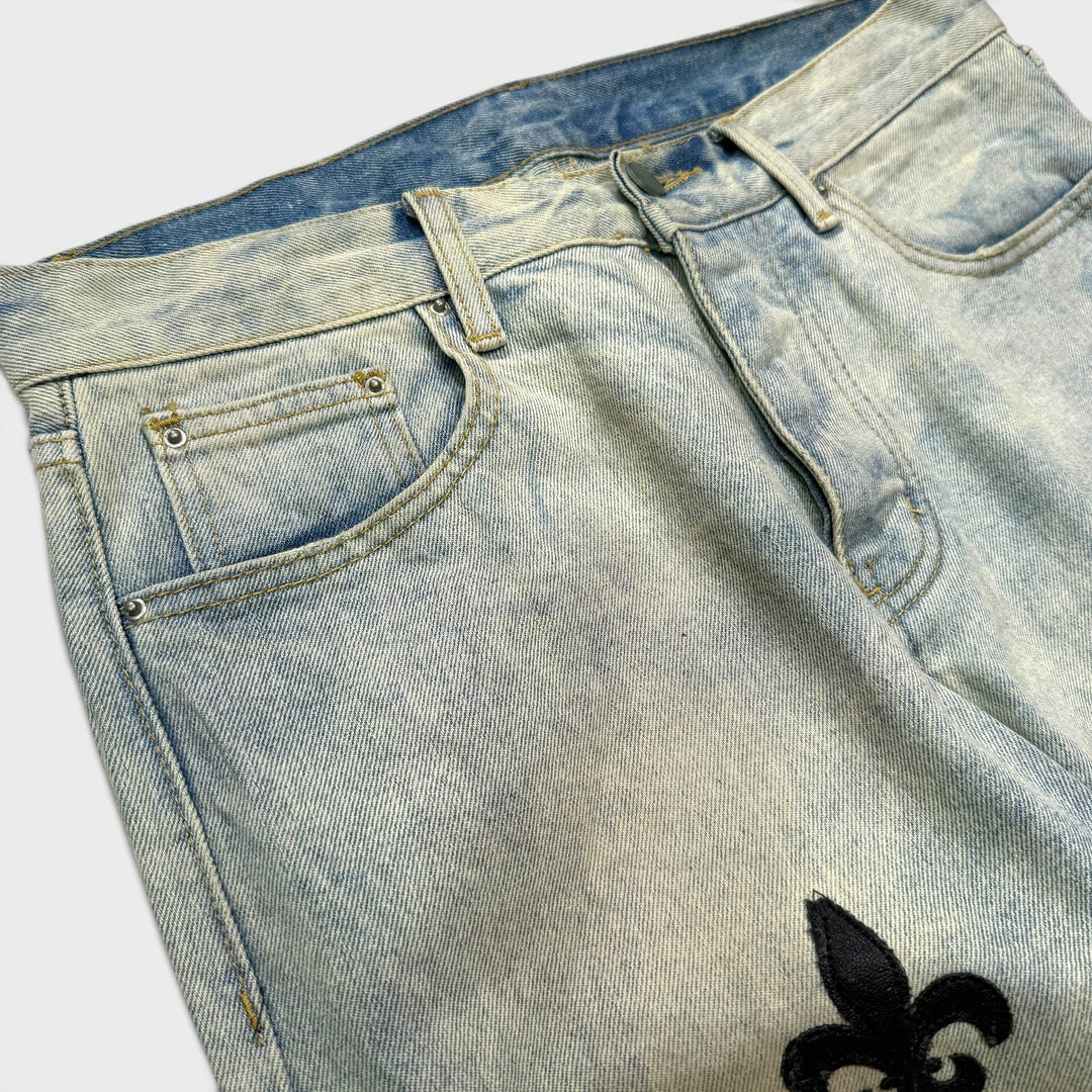 MNMI Fleur De Lis Vintage jeans washed blue 31