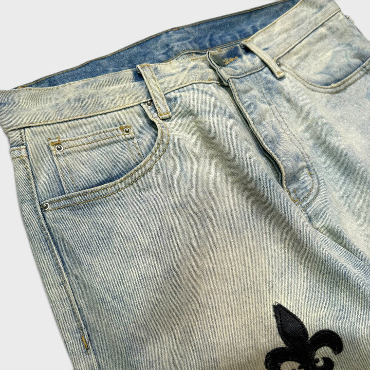 MNMI Fleur De Lis Vintage jeans washed blue 31