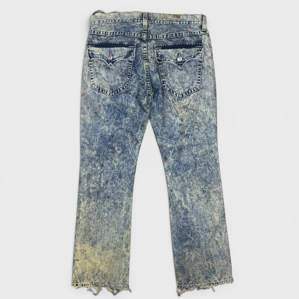 True Religion Straight Flap Jeans distressed denim 36 - Shop-Tetuan