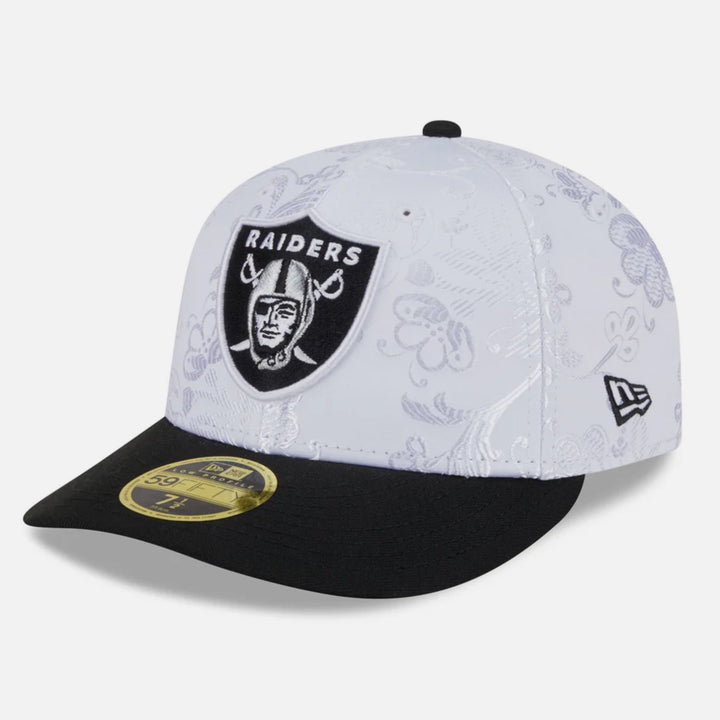 New Era Floral Shine Low Profile 59Fifty LV Raiders white/black
