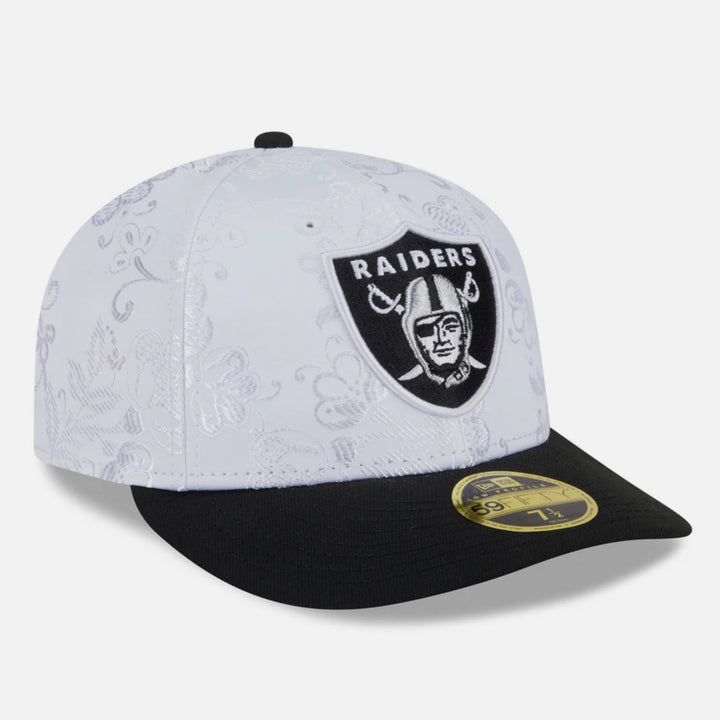 New Era Floral Shine Low Profile 59Fifty LV Raiders white/black