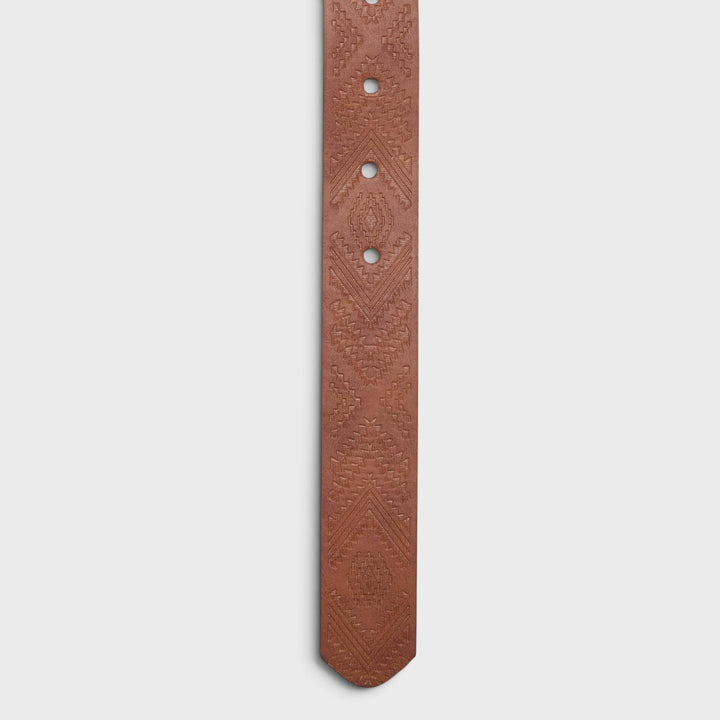 Urban Classics Leather Imitation Punched Pattern Belt lightbrown