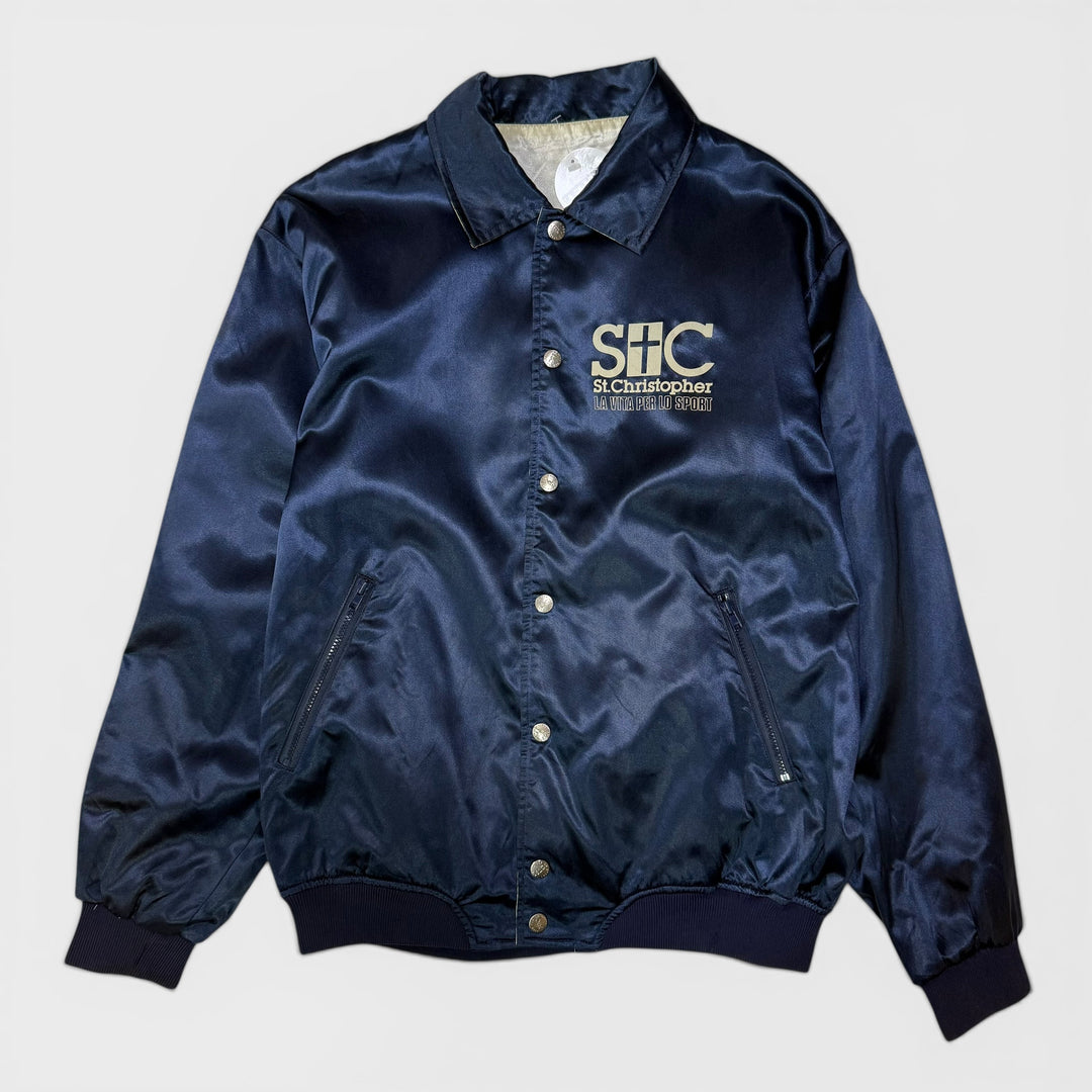St. Christopher La Vita Per Lo Sport Reversible Vintage Coach jacket navy/white L - Shop-Tetuan