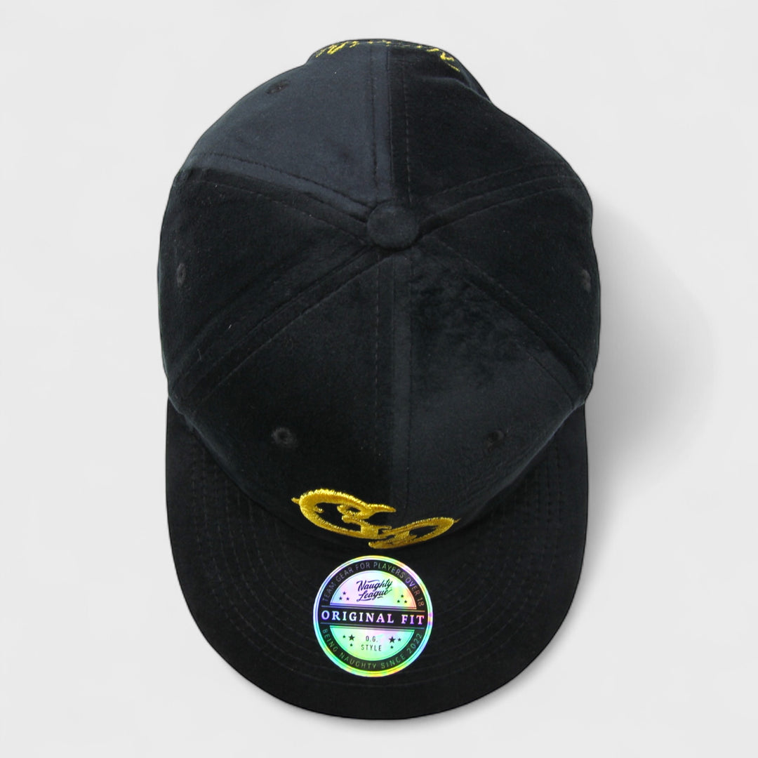 Naughty League Las Vegas Gold Diggers snapback velvet black/gold - Shop-Tetuan