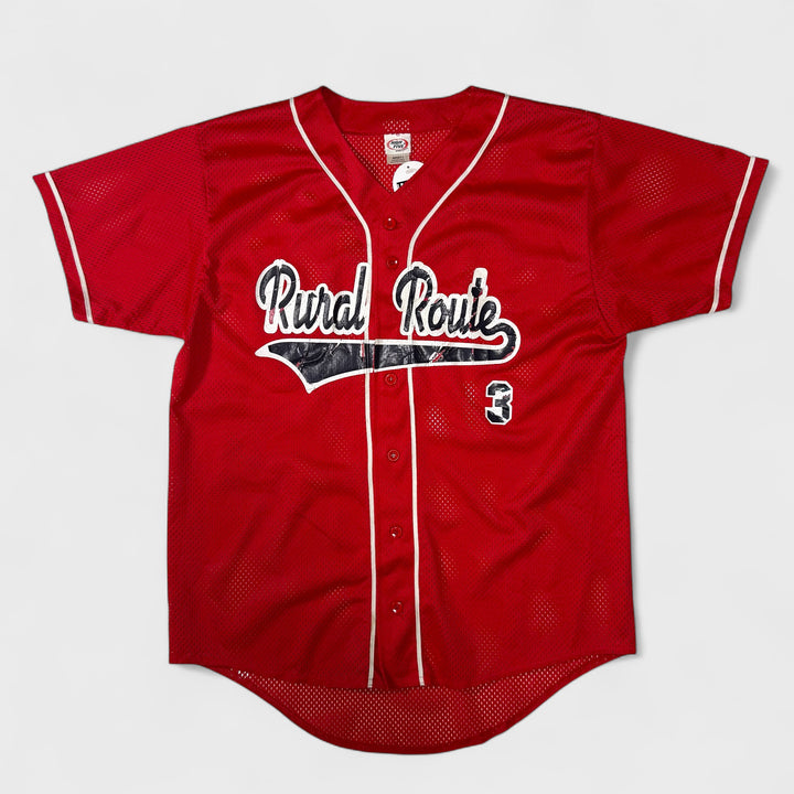 High Five Rural Route 3 Monk Baseball Jersey red L - Shop-Tetuan