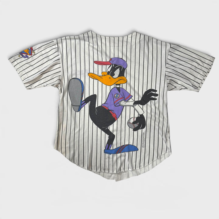 Looney Tunes 90’s Vintage Duffy Duck Baseball jersey white M