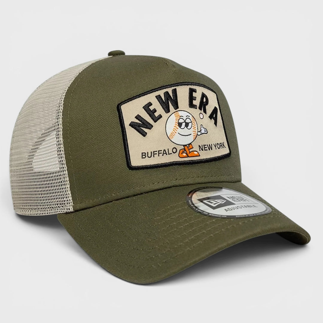 New Era Summer Patch 9Forty A-Frame Trucker Cap olive - Shop-Tetuan