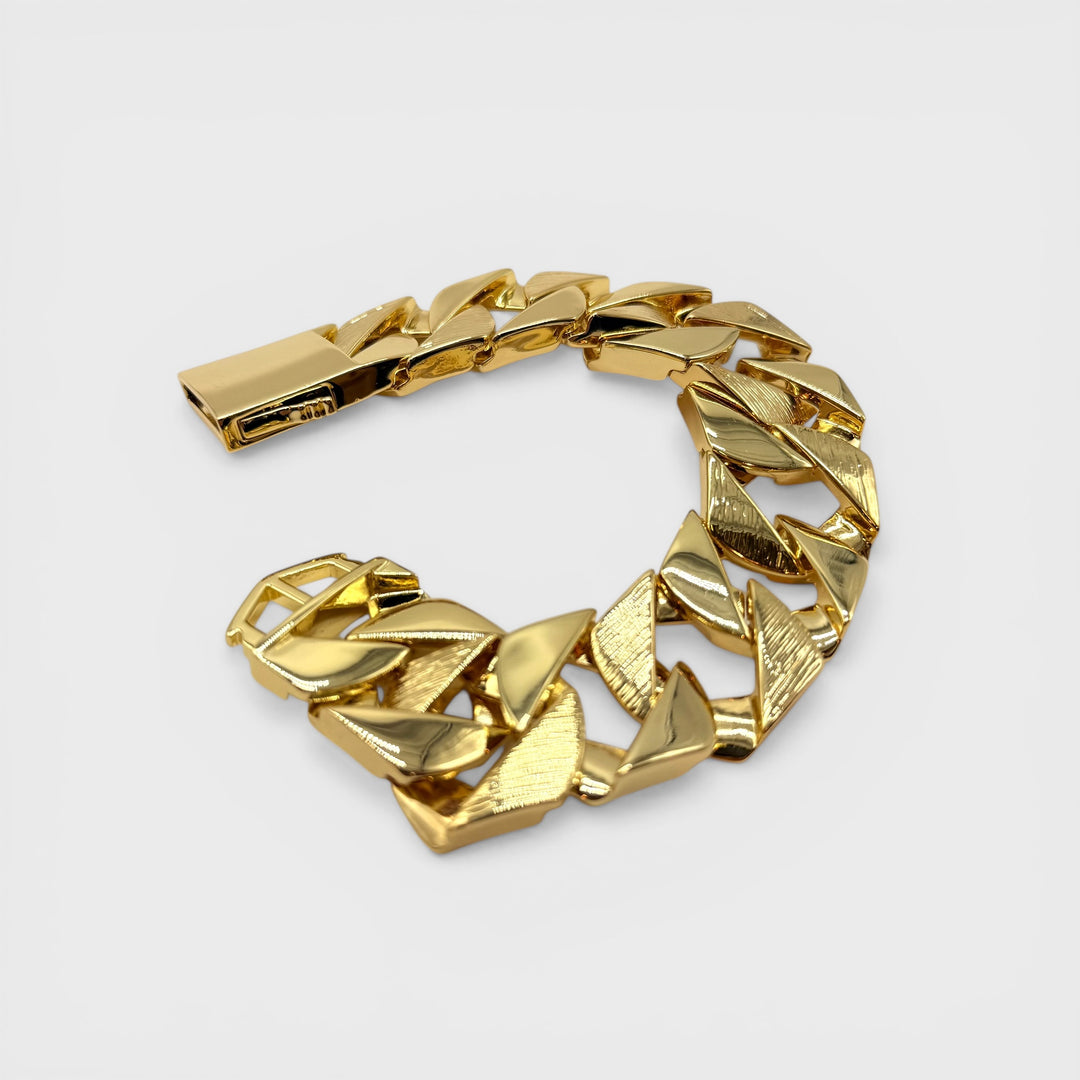 Chunky Curb Bracelet 24mm x 10INCH gold - Shop-Tetuan