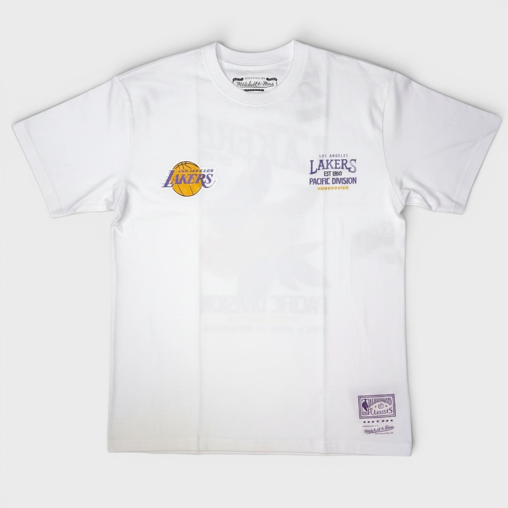 Mitchell &amp; Ness NBA Full Court Pressed Boxy tee LA Lakers white - Shop-Tetuan