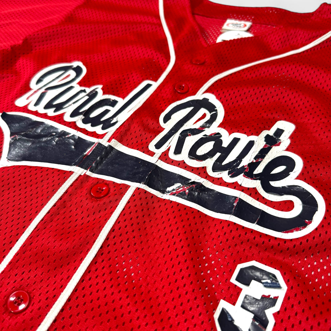 High Five Rural Route 3 Monk Baseball Jersey red L - Shop-Tetuan