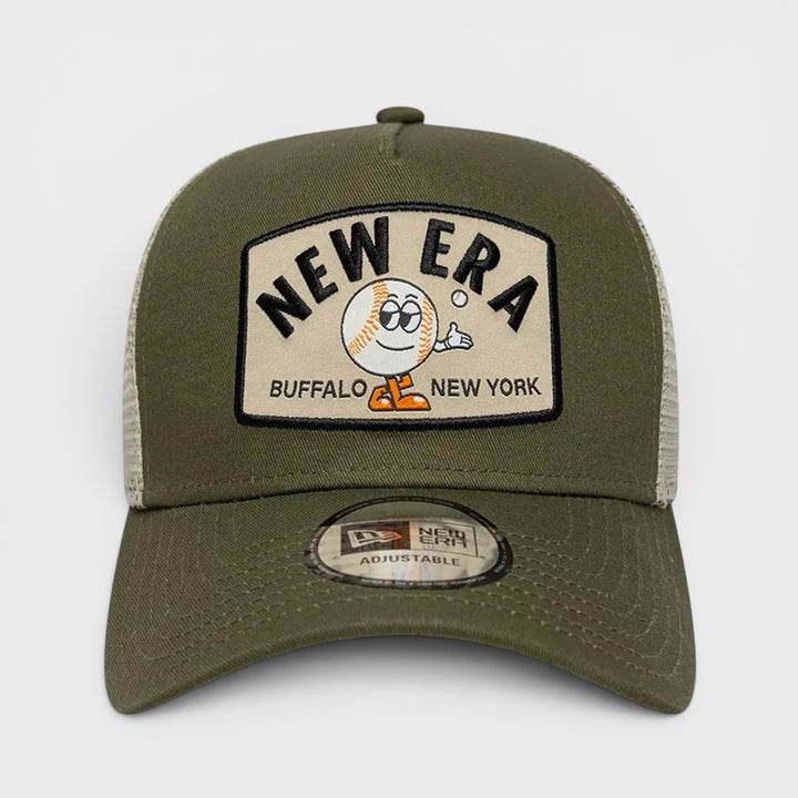 New Era Summer Patch 9Forty A-Frame Trucker Cap olive - Shop-Tetuan