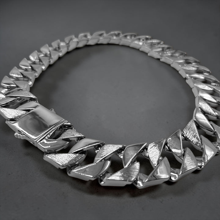 Chunky Curb Chain Necklace 24mm x 24INCH silver - Shop-Tetuan