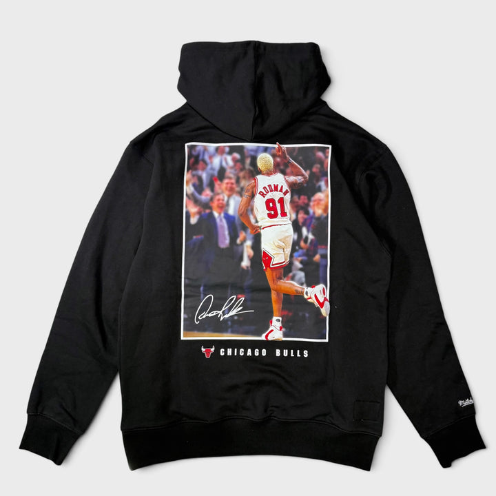 Mitchell &amp; Ness Player Fleece Hoodie Dennis Rodman C Bulls black