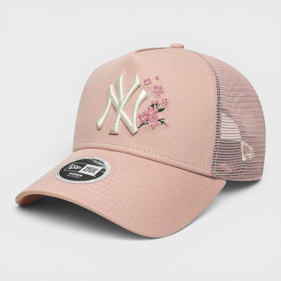 New Era MLB Floral 9Forty A-Frame Trucker Cap NY Yankees pink - Shop-Tetuan