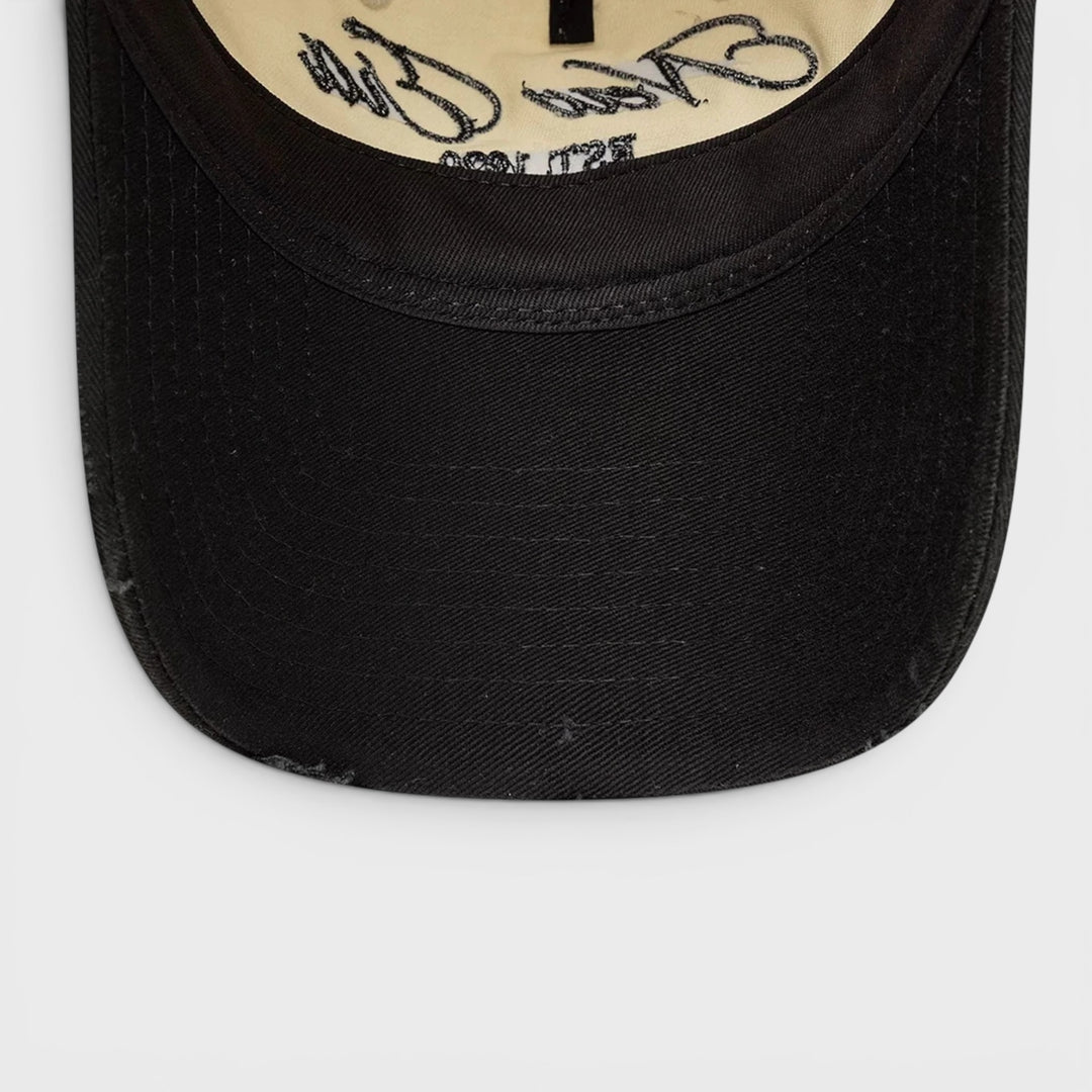 New Era Wash Distress 9Twenty A-Frame cap light beige/black - Shop-Tetuan