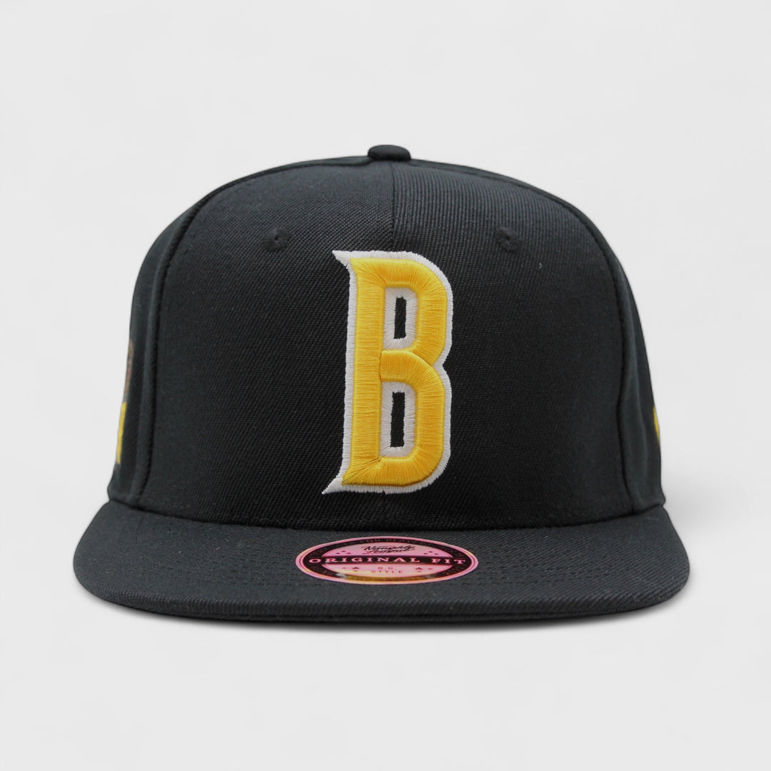 Naughty League Texas Beaver Hunters Letter Logo fitted black/yellow - Shop-Tetuan