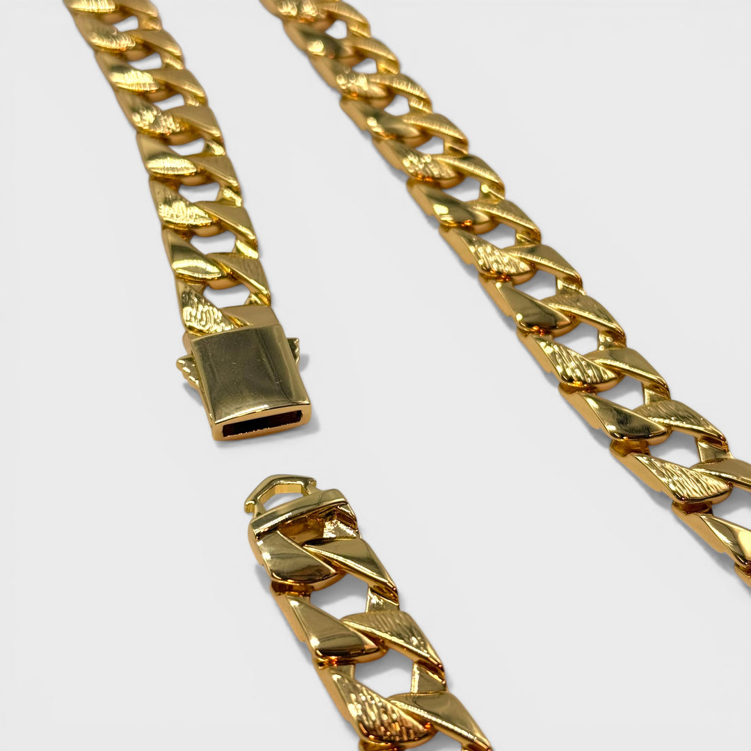Chunky Curb Chain Necklace 12mm x 24INCH gold - Shop-Tetuan