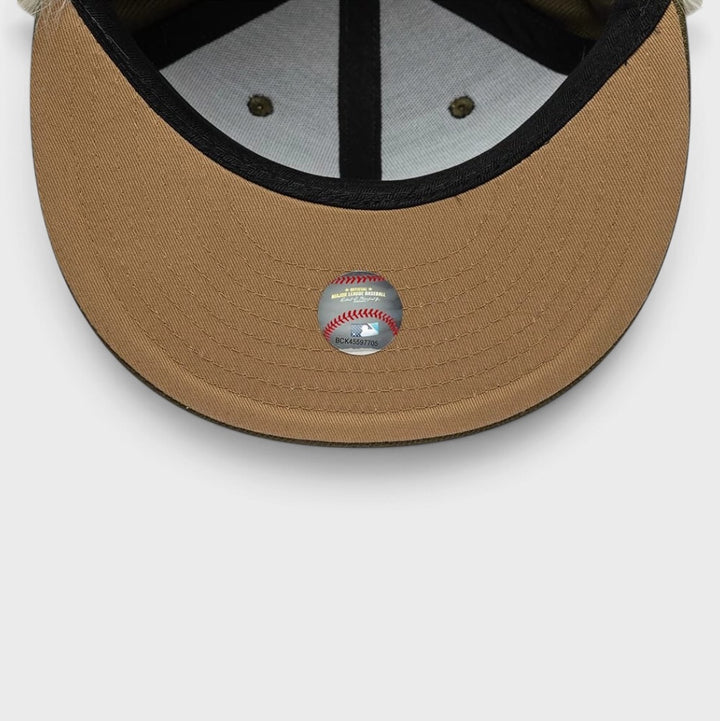 New Era MLB Cotton Canvas Dogear 59Fifty NY Yankees olive green