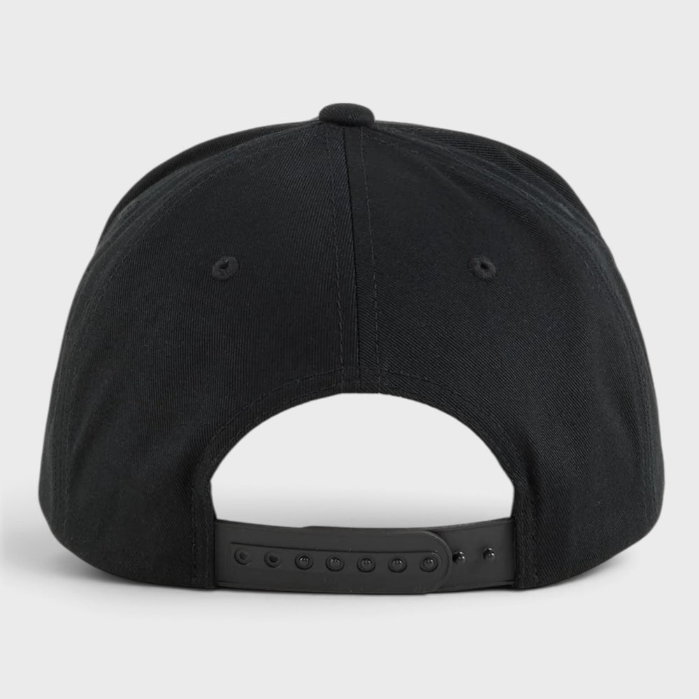 Yupoong Classics Retro Cotton Blend 5-Panel Snapback with Braided Rope black - Shop-Tetuan
