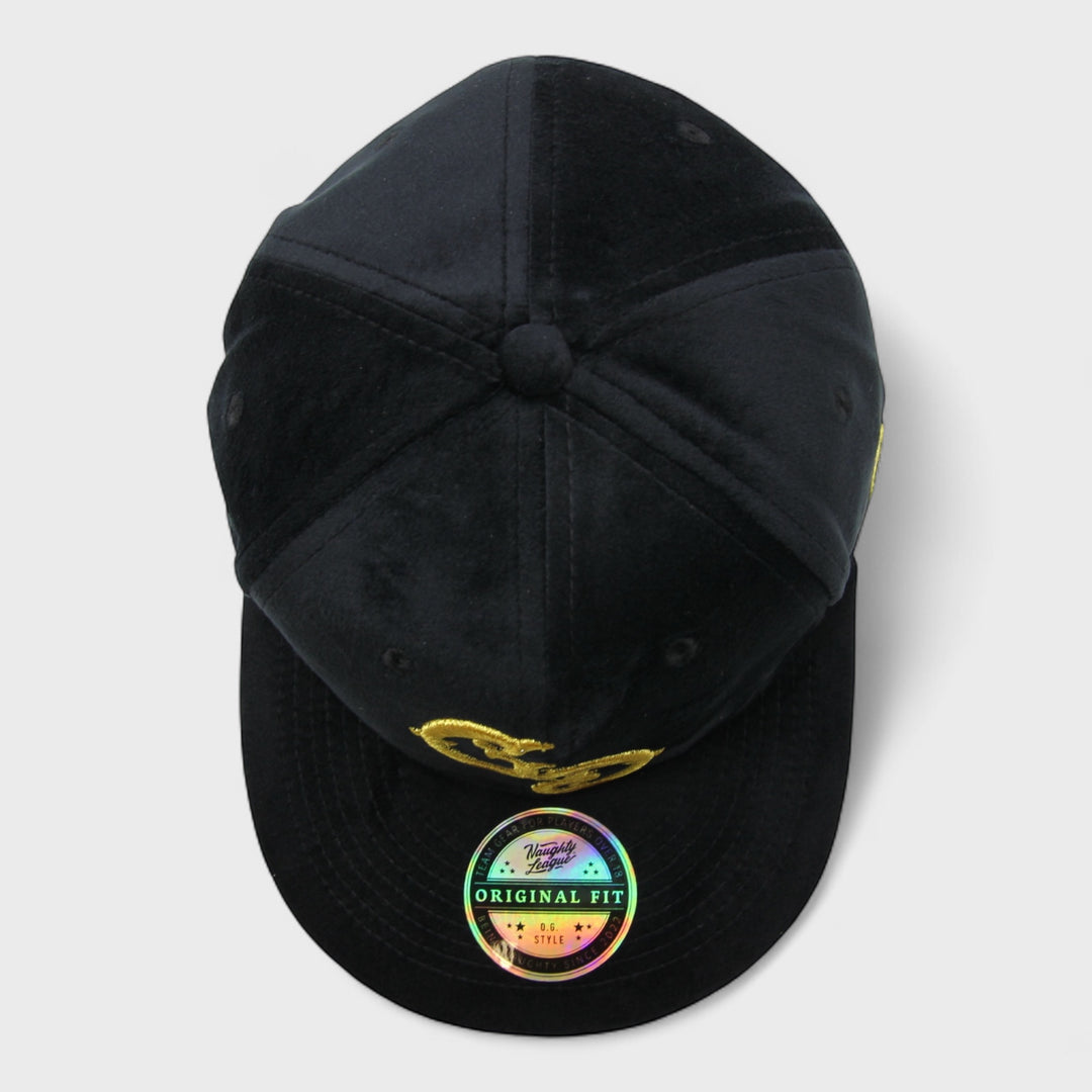 Naughty League Las Vegas Gold Diggers Fitted velvet black/gold - Shop-Tetuan