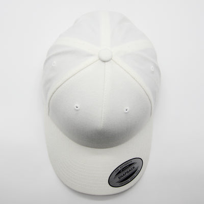 The Classics Yupoong 5-panel Premium Curve snapback white