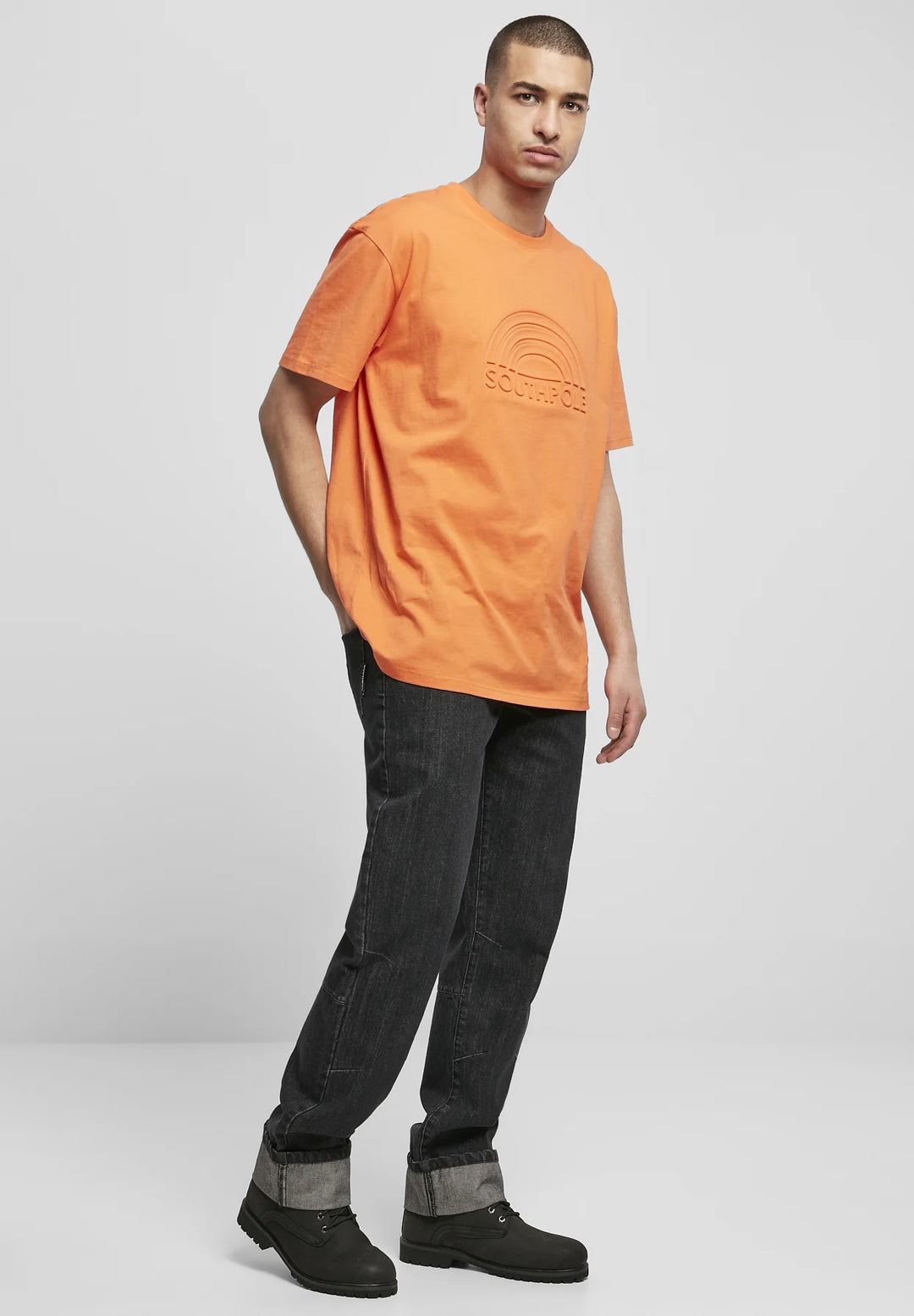 Southpole Turn Up Denim black washed