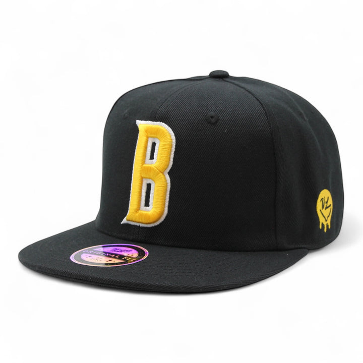 Naughty League Texas Beaver Hunters Letter Logo fitted black/yellow - Shop-Tetuan
