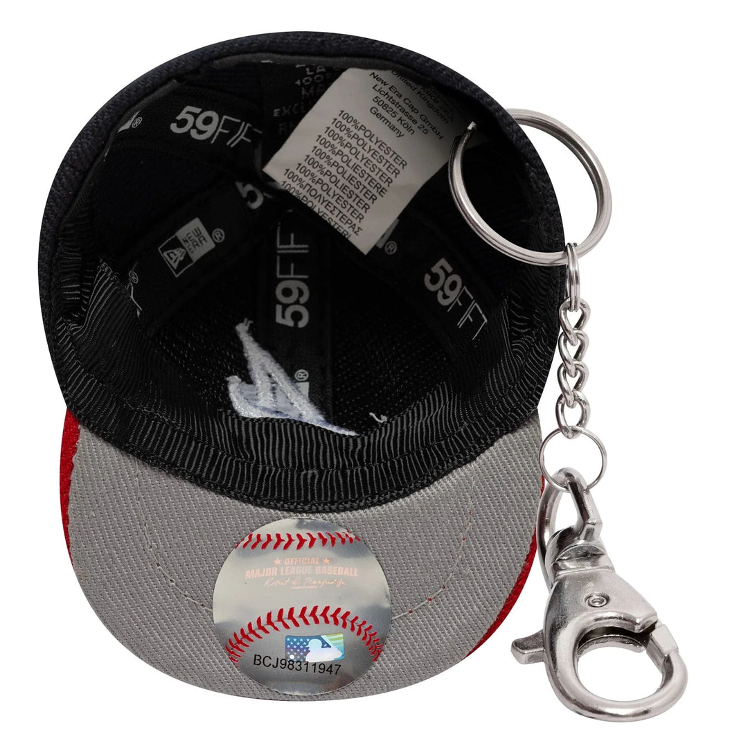 New Era MLB Mini Cap Key Chain A Braves navy - Shop-Tetuan