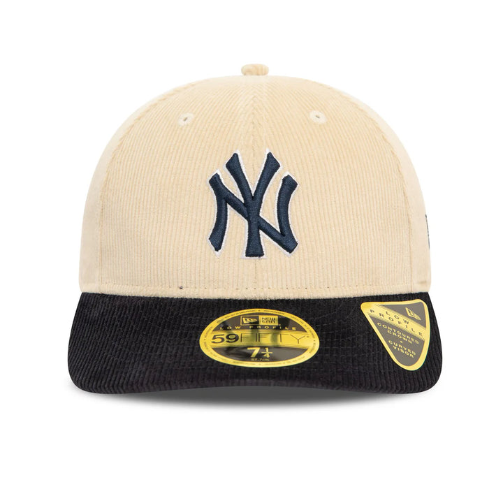 New Era Cord Low Profile 59Fifty NY Yankees light beige/navy - Shop-Tetuan