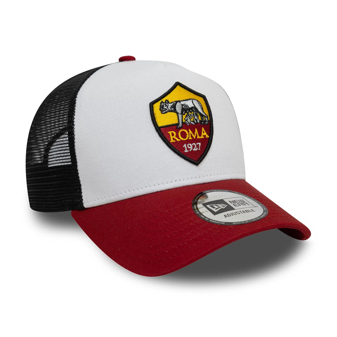 New Era AS Roma MLB Core 9Forty E-Frame Adjustable Trucker cap wht/blk/red - Shop-Tetuan