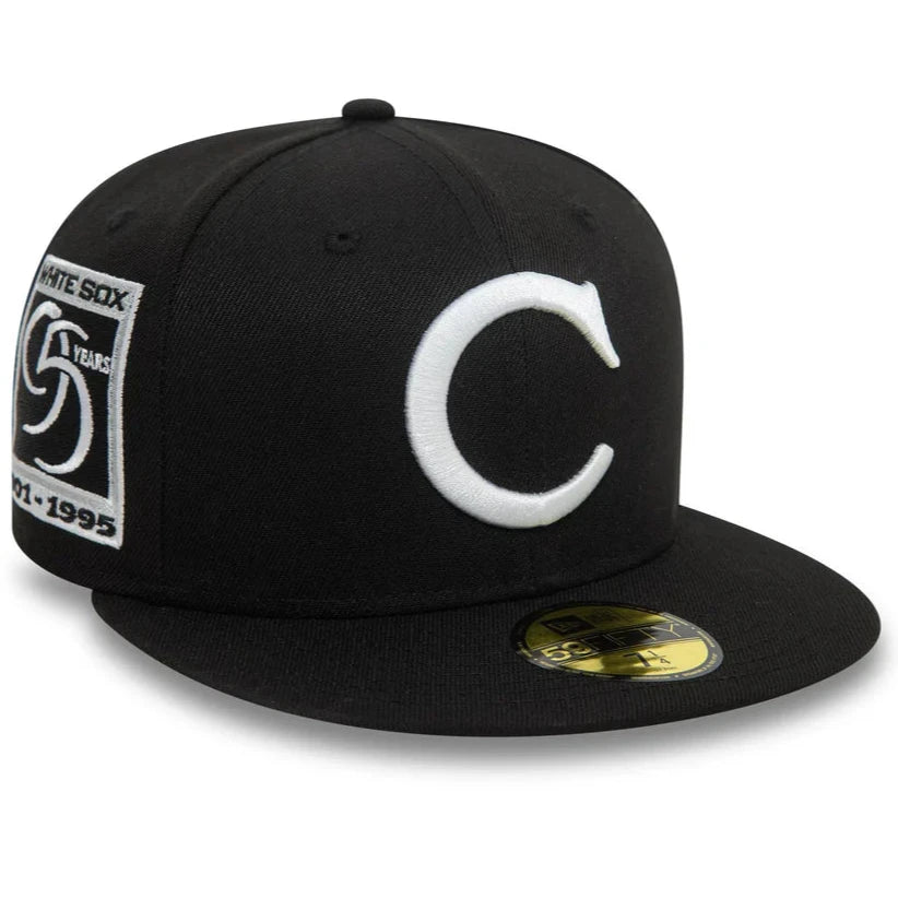 New Era MLB Cooperstown Patch 59Fifty C White Sox black - Shop-Tetuan
