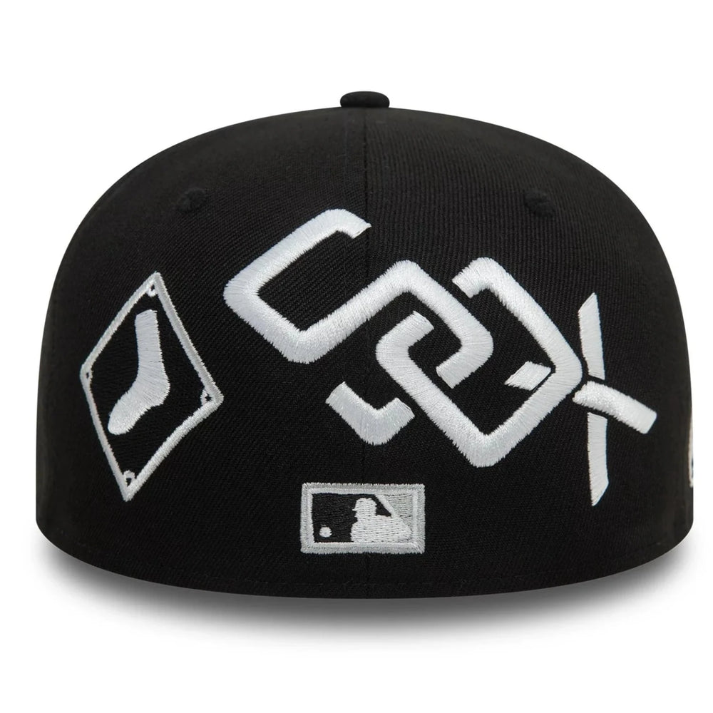 New Era MLB Cooperstown Patch 59Fifty C White Sox black - Shop-Tetuan
