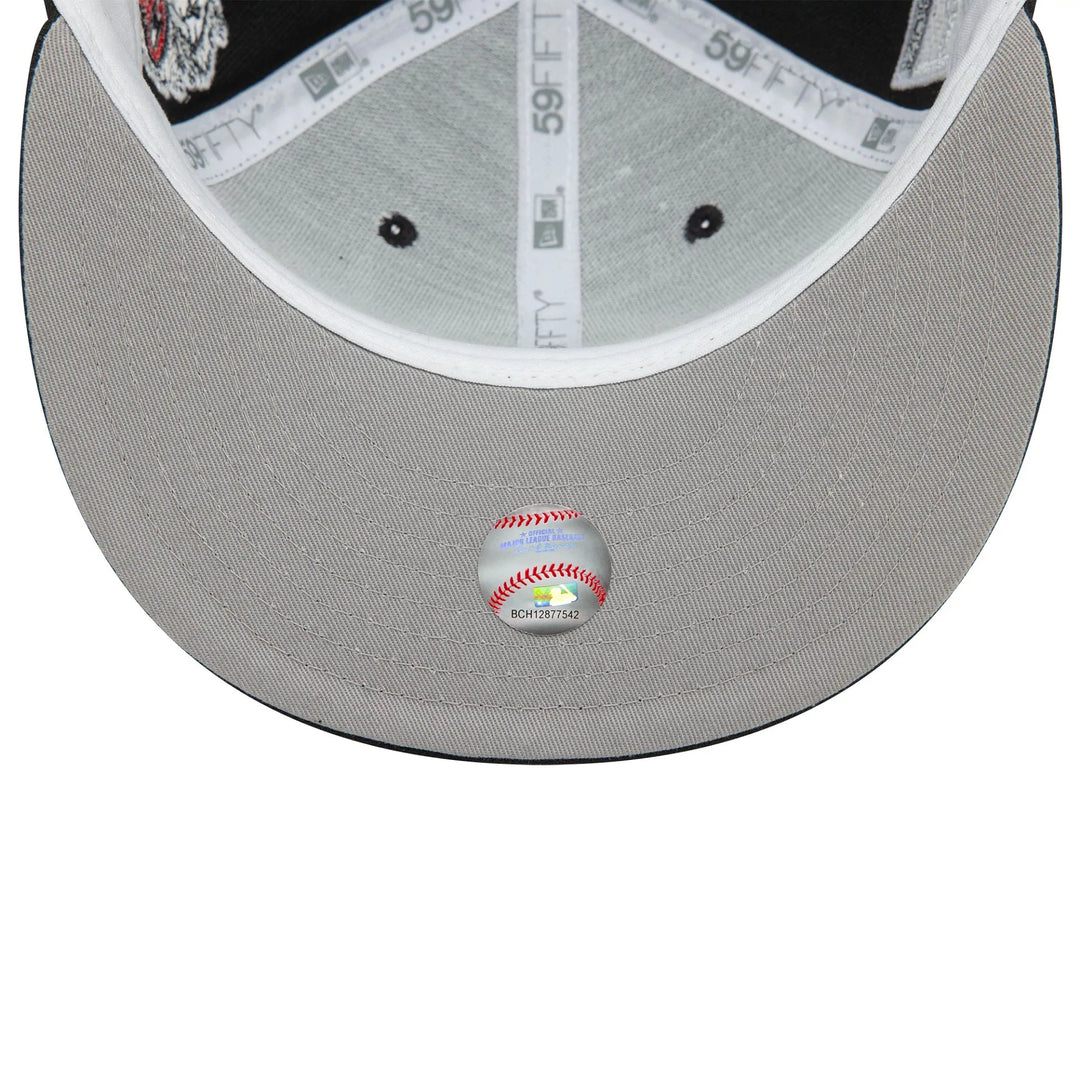 New Era MLB Cooperstown Patch 59Fifty C White Sox black - Shop-Tetuan